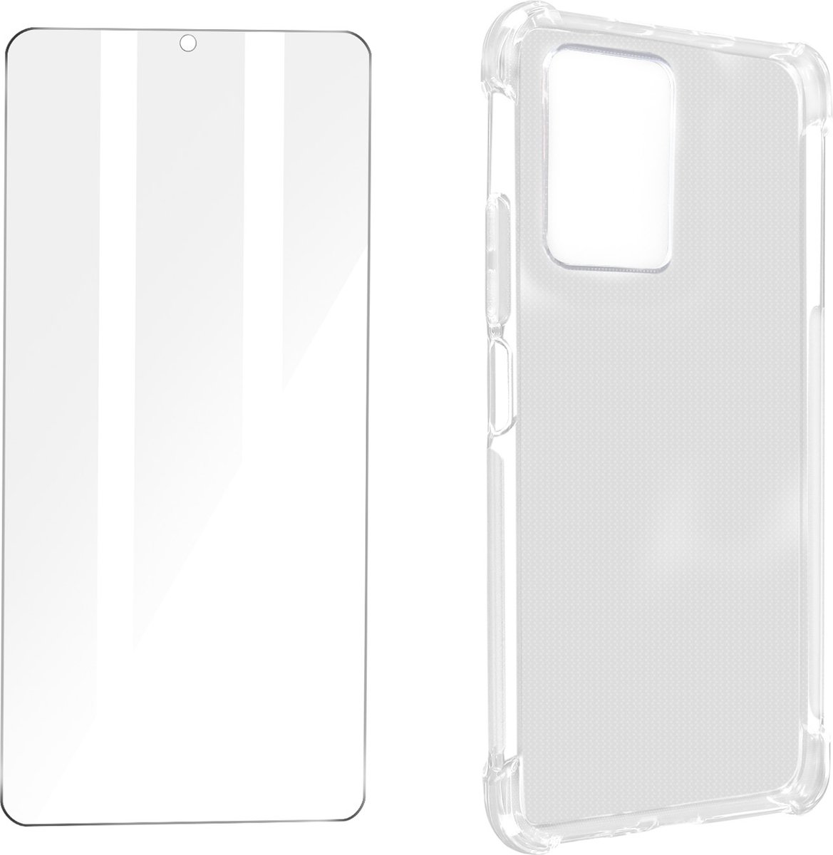 Protection Pack Geschikt voor Vivo Y21/Y21s/Y33s Verstevigd hoesje + Gehard Glas