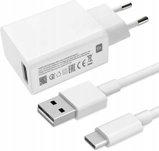 Chargeur Secteur d'Origine Xiaomi USB 120W Charge Rapide avec Câble USB-C -  Blanc