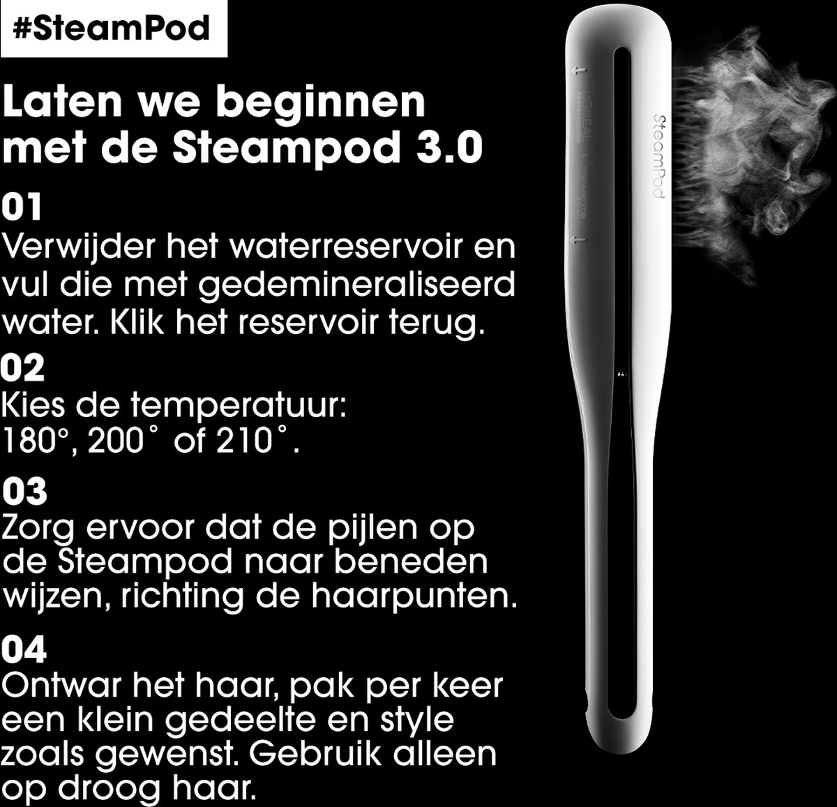 L'Oréal Professionnel Steampod 3.0 - Derde generatie stijltang met  stoomtechnologie | bol.com
