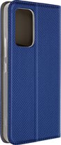 Geschikt voor Samsung Galaxy A53 5G Magnetische Flip Case Kaarthouder Stand Functie blauw
