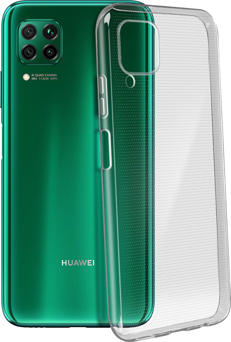 Geschikt voor Huawei P40 Lite Case Resistant Soft Flexible Gel Silicone transparant