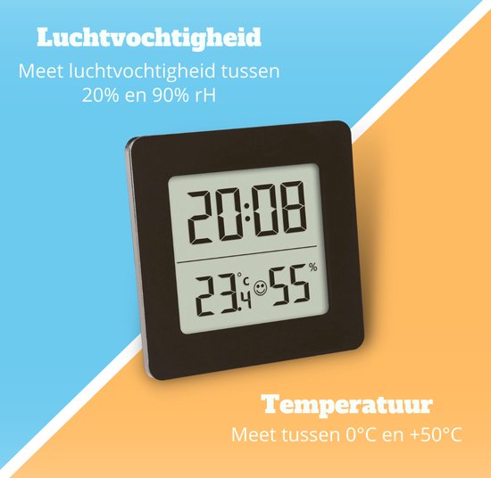 TFA - Digitale Thermo Hygrometer - Vierkant