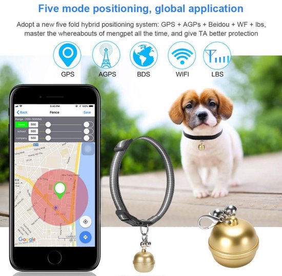 TKSTAR Collier GPS Tracker animaux chien et chat - anti perte