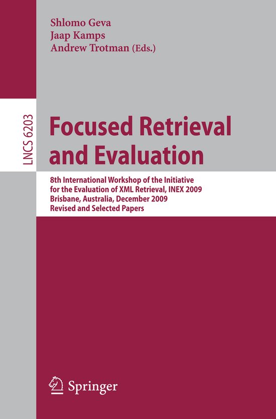 Focused Retrieval and Evaluation - cover