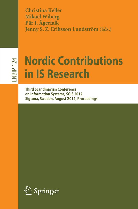 Lecture Notes in Business Information Processing124- Nordic  ... - cover