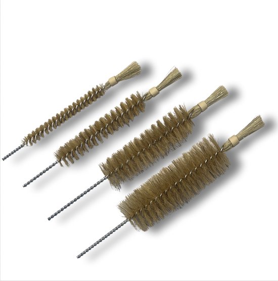 MAUS classic - flessenborstel set - 4 flessenreinigers - varkenshaar met pluim - 15-25-35-45 mm. van MAUS — afbeelding 3