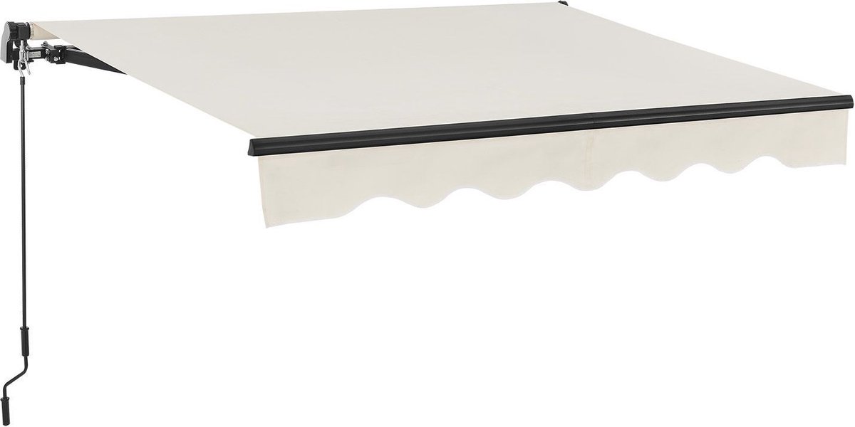 Bol.com Zonnescherm / Luifel - 250 x 200 cm - Beige - Incl. Bevestigingsmaterialen aanbieding