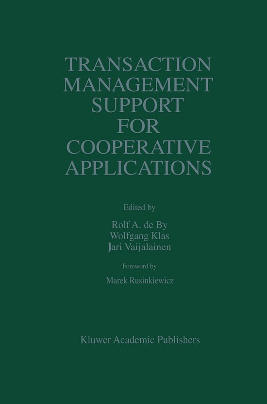 Transaction Management Support for Cooperative Applications - cover