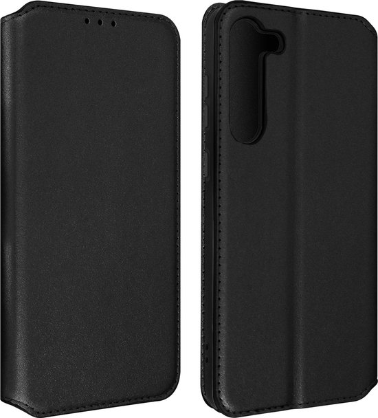 Coque Convient pour Samsung Galaxy S23 Flip Card Holder Video Support Zwart