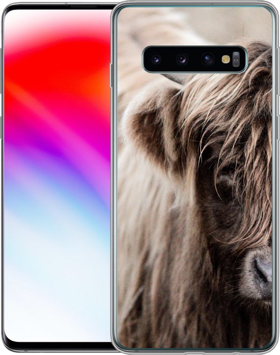 Coque Samsung Galaxy S10 - Scottish Highlander - Vache - Fourrure - Siliconen