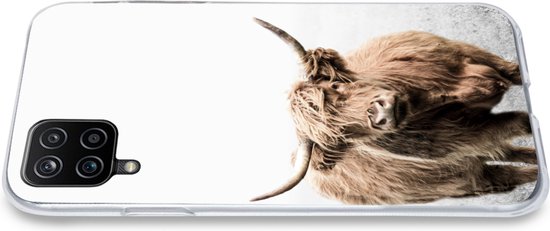 Coque Samsung Galaxy A12 - Scottish Highlander - Fourrure - Vache - Siliconen
