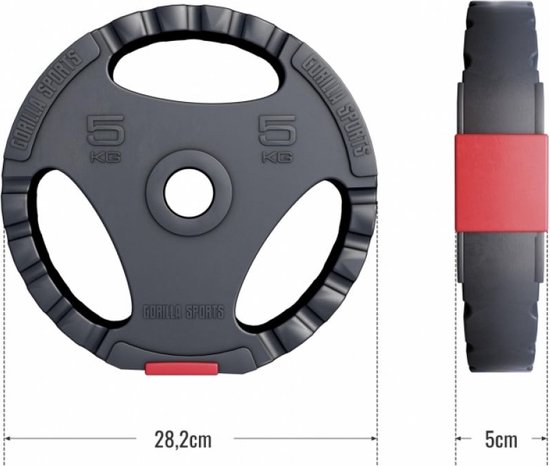 GORILLA SPORTS Disques de Poids - Individuel ou Ensemble, 1,25kg, 2,5kg