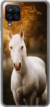 Geschikt voor Samsung Galaxy A12 hoesje - Paard - Licht - Zon - Siliconen Telefoonhoesje