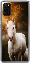 Geschikt voor Samsung Galaxy A41 hoesje - Paard - Licht - Zon - Siliconen Telefoonhoesje