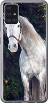 Geschikt voor Samsung Galaxy A52 5G hoesje - Paard - Halster - Natuur - Siliconen Telefoonhoesje
