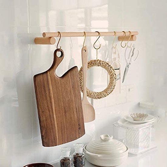 Navaris Multifunctionele Bamboe Handdoeken Ladder - 6 Treden voor Handdoeken, Kleding, Beddengoed - Voor Slaapkamer, Badkamer - Handdoek Standaard