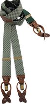 Sir Redman - luxe bretels - 100% made in NL, - Modern Gentleman green - racing green / taupe