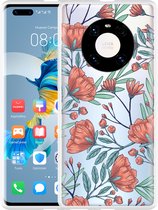 Huawei Mate 40 Pro Hoesje Poppy Roses Designed by Cazy