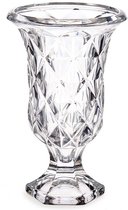 Giftdecor Bloemenvaas - Rhombus - transparant glas - 15 x 24 cm - vaas