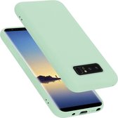 Cadorabo Hoesje geschikt voor Samsung Galaxy NOTE 8 in LIQUID LICHT GROEN - Beschermhoes gemaakt van flexibel TPU silicone Case Cover