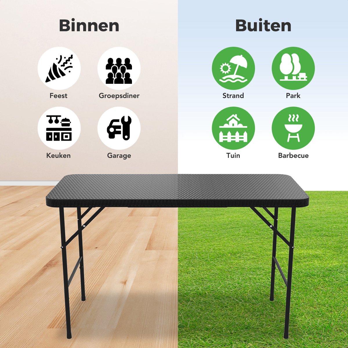 ETKIN Inklapbare eettafel met 4-6 stoelen, uittrekbare klaptafel, boerderij, hout, keuken, eetkamer, tafelset voor 6, inklapbaar, uittrekbaar, keuken, eetkamer, kantoor, meubels, 4 stoelen