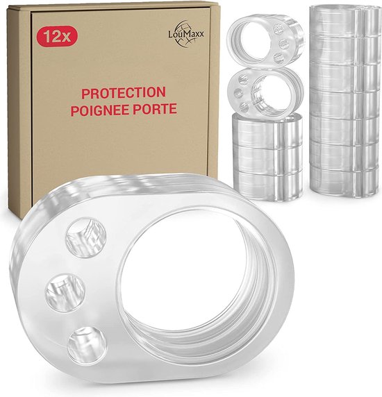 Butées De Porte Lot De 6 Butoirs De Poignée De Porte En PVC Transparent