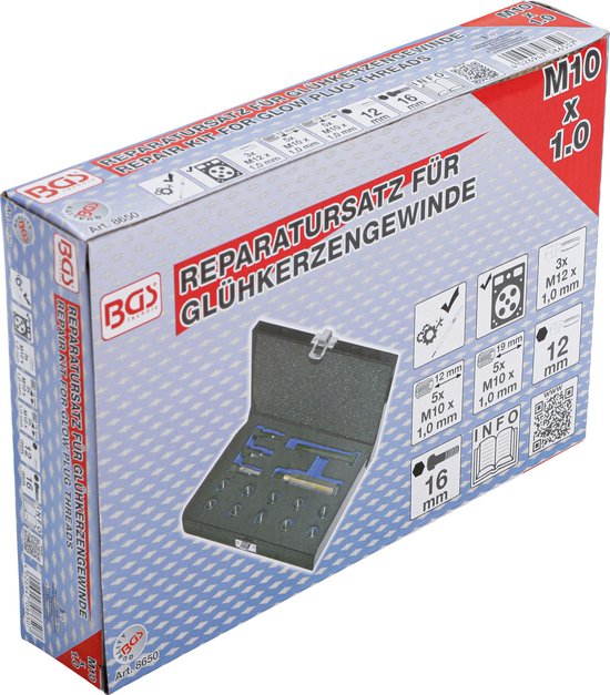BGS Gewinde-Reparatursatz | M10 X 1,0 | 14-tlg., 35,99
