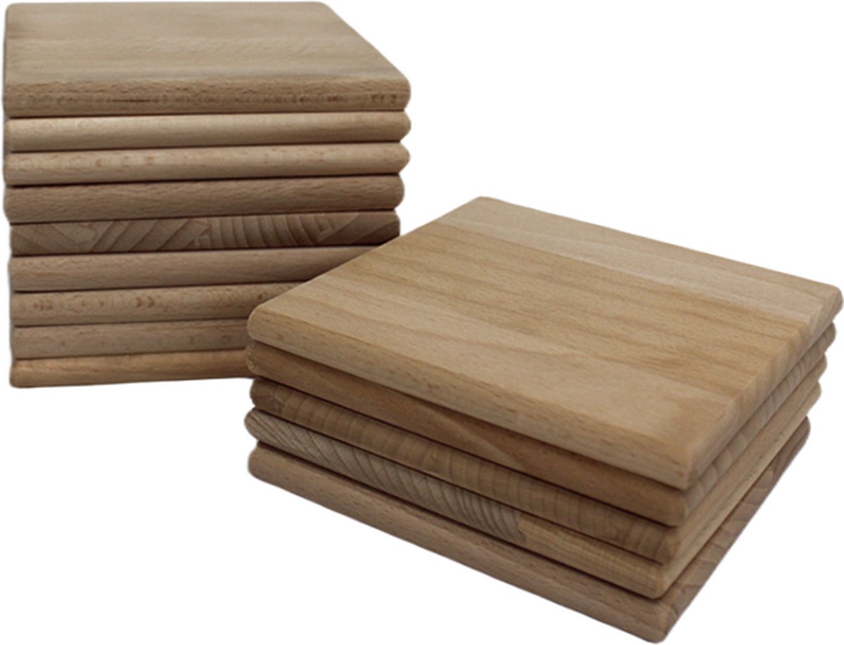 Grote onderzetter - set van 4 stuks / Beukenhout