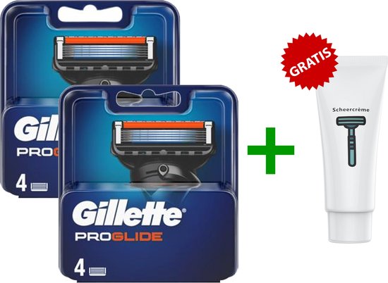 Gillette Fusion5 - ProGlide - Lames de rasoir/ Lames de recharge - Lot de 8  + crème à... | bol.com