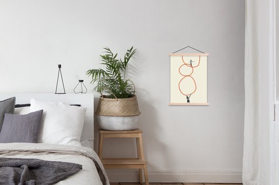 Porte-affiche avec affiche - Affiche scolaire - Amour - Vintage - Couple - Design - 40x53 cm - Lattes vierges