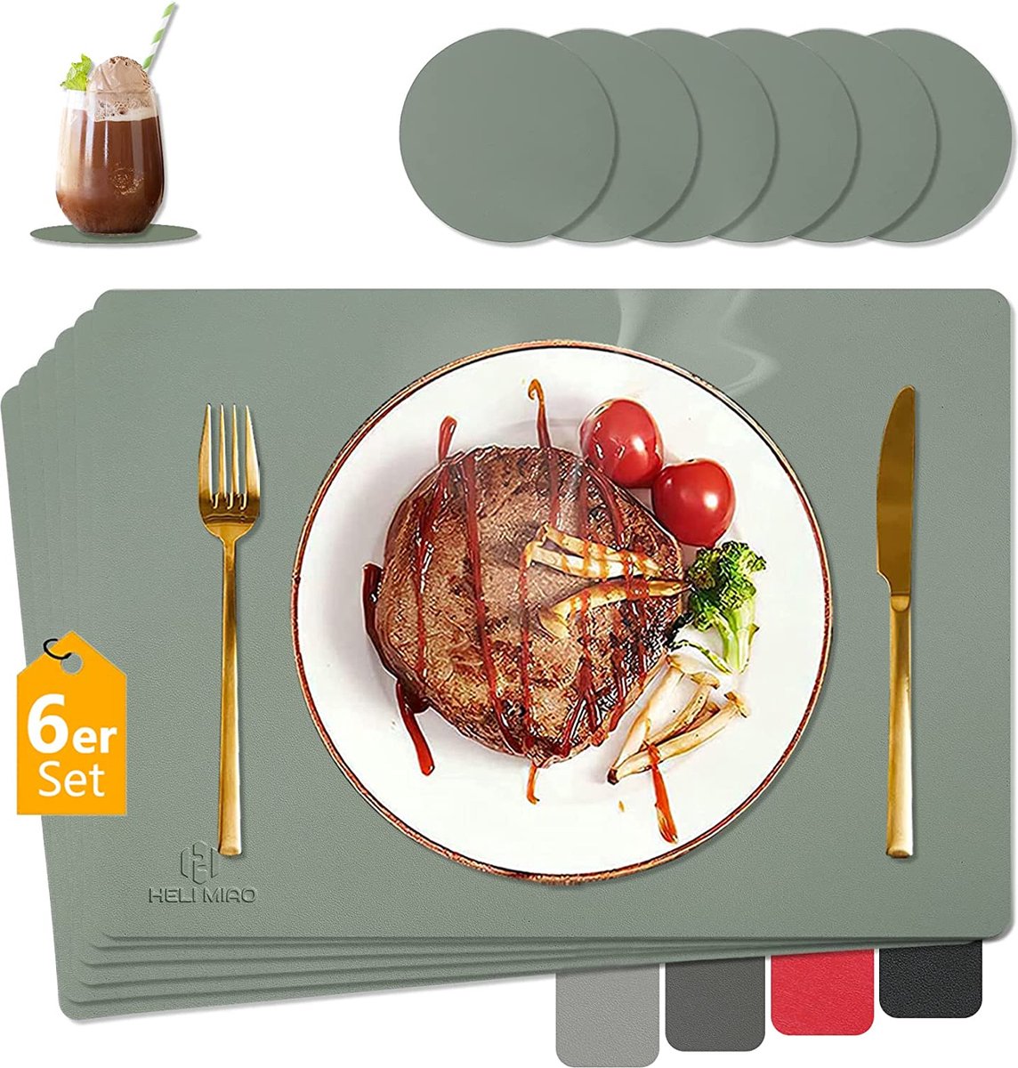 Set van placemats Tafel Decoratie Dineren Eetkamer Accessoires
