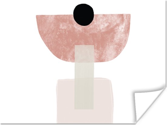 Posters - Déco chambre esthétique - Abstrait - Pastel - Design - Rose - Décoration de chambre esthétique - Décoration murale - Affiche murale - 120x90 cm