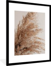 Cadre photo avec affiche - Herbe - Plantes - Nature - Herbe de la pampa - 60x80 cm - Cadre pour affiche - Décorations de Noël - Décoration de Noël pour l'intérieur - Noël
