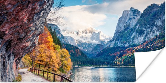 Affiche Montagnes - Lac - Chemin - Nature - Water - 160x80 cm