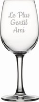 Witte wijnglas gegraveerd - 26cl - Le Plus Gentil Ami