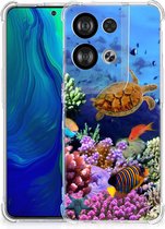 Silicone Back Cover OPPO Reno8 Smartphone hoesje met doorzichtige rand Vissen