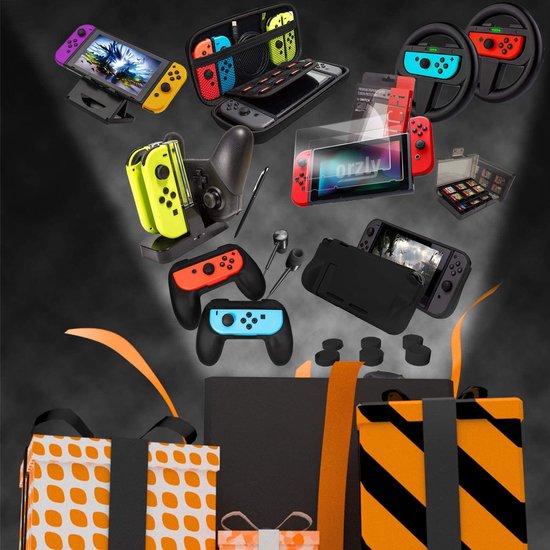 Wrapped Delights Switch Accessoires Bundel Orzly Geek Pack voor