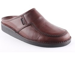 Amako, 580 COGNAC, Cognacbruine leren heren slipper