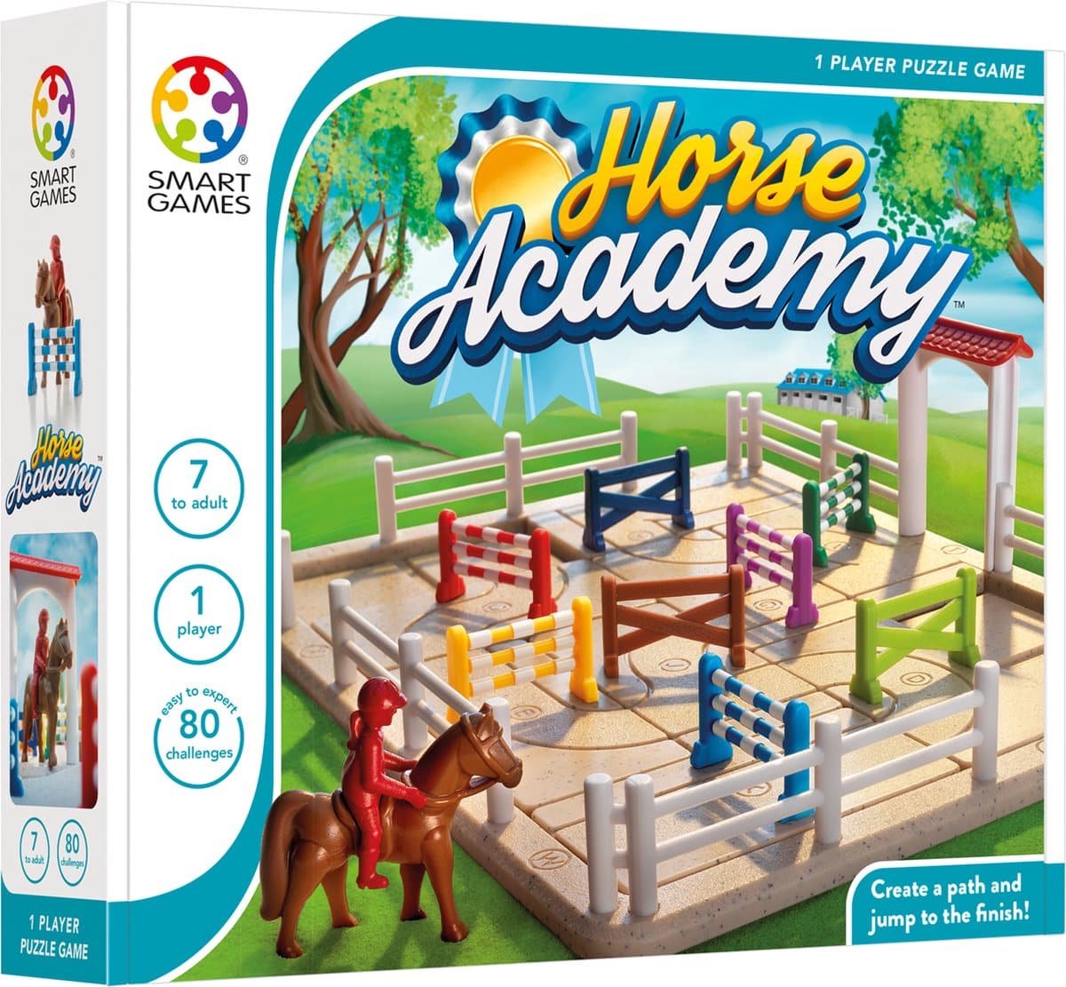 SmartGames - Horse Academy - 80 opdrachten - Denkspel paarden -  Springparcours | Games | bol.com