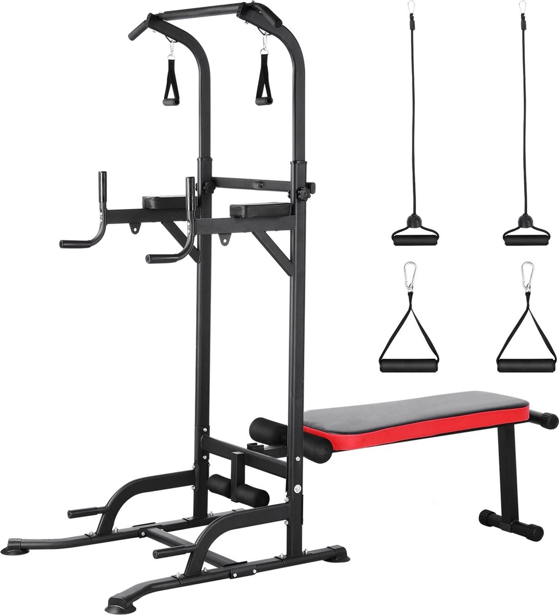 A home gym system with various fitness equipment, representing the importance of staying fit and healthy during the spring season