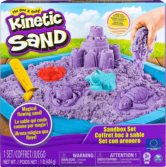 Kinetic Sand - Speelzand - Zandbak - Paars - 454 gram - Sensorisch speelgoed
