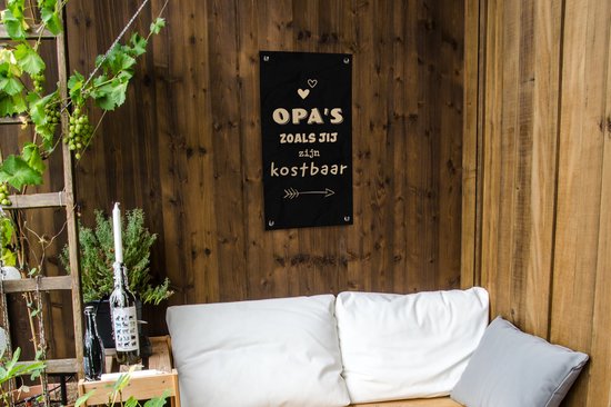 Poster de jardin Papy comme tu es précieux - Proverbes - Citations - Papy - 40x80 cm - Décoration murale Extérieur - Poster de jardin - Toile de jardin - Poster de clôture - Tableau de jardin