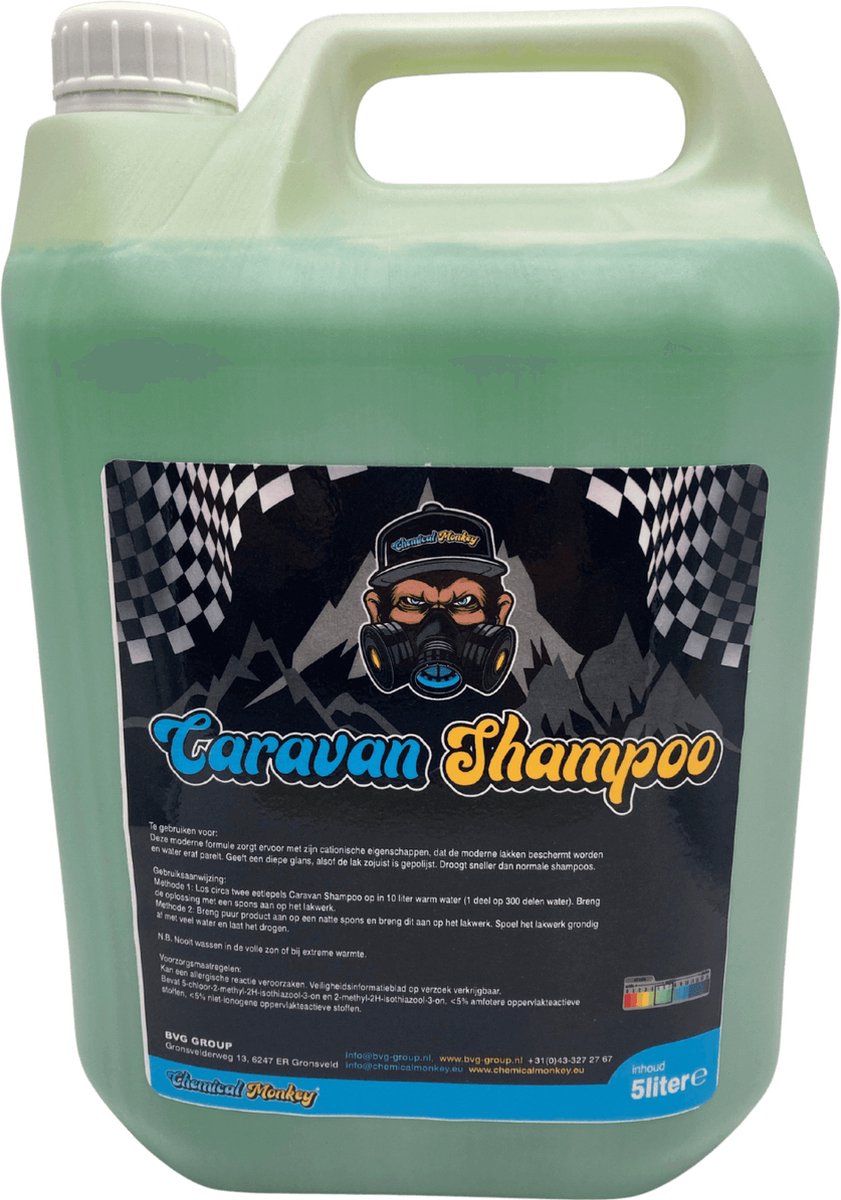 Chemical Monkey Caravan shampoo - 5L - Professionele caravan- & campershampoo voor verwijderen van hardnekkige verontreinigingen