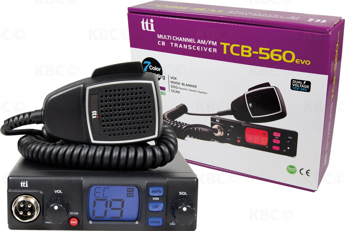 TTI TCB-560evo - AM/FM - CB radio - 12/24 Volt - 27 MHz - VOX