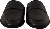 Dolce & Gabbana - Black Leather Caiman Sandals Slides Slip Shoes