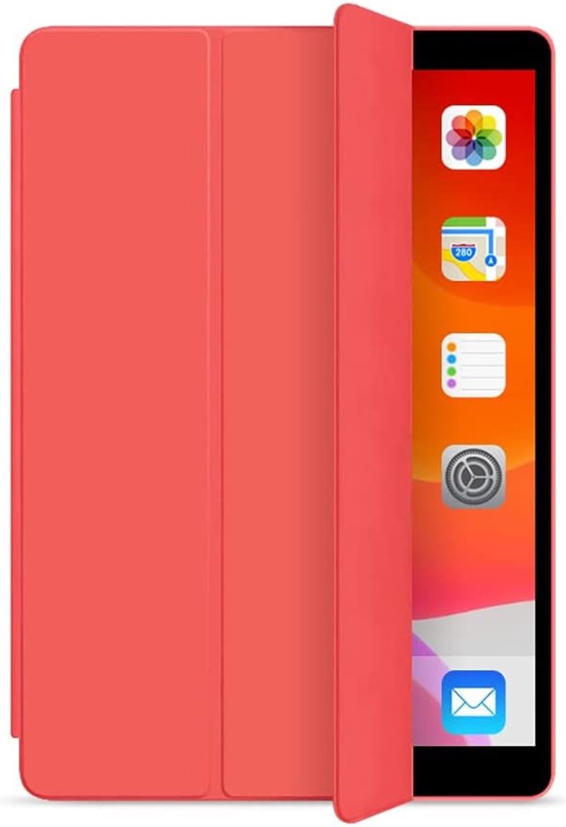 Casemania Hoes Geschikt voor Apple iPad 2022 (10.9 inch 10e Generatie - 10th Gen) Hoes Rood - Tri Fold Tablet Case - Smart Cover