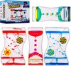 Afbeelding van het spelletje XINBAOHONG Druppelzandloper, vloeiende beweging, luchtbellen, 4 stuks, Liquid Motion Bubble timer, zandloper, decompressieolielek, bureau, speelgoed, cadeau voor kinderen en volwassenen