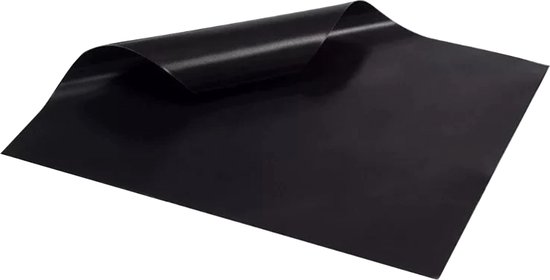 Krumble Teflon BBQ Grill Mat - Set van 2 - BBQ mat - Bakmatten - Oven mat - Barbecue mat - Grillmatten - Ovenbeschermer - BBQ beschermer - Grillmatten - BBQ rooster - Bakplaat grillmat - Zwart