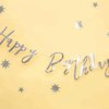Verjaardag Slinger Happy Birthday Zilver 62cm