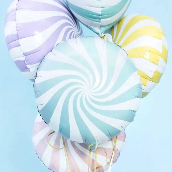 Folie ballon Candy - 45cm Pastel Blauw - Partydeco